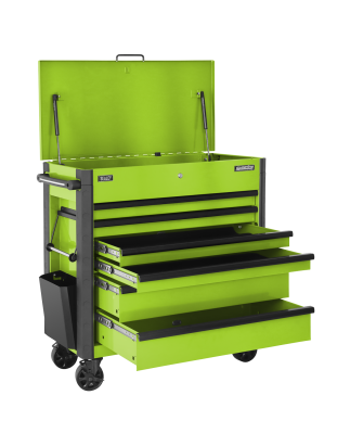 Tool Trolley 6 Drawer with Ball Bearing Slides - Green