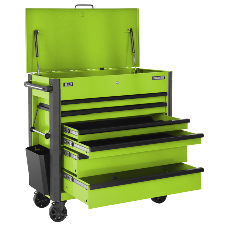 Tool Trolley 6 Drawer with Ball Bearing Slides - Green