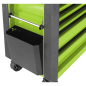 Tool Trolley 6 Drawer with Ball Bearing Slides - Green