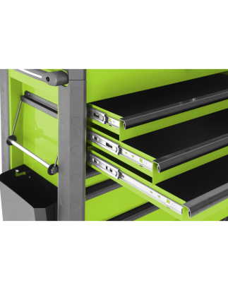 Tool Trolley 6 Drawer with Ball Bearing Slides - Green