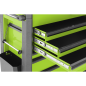 Tool Trolley 6 Drawer with Ball Bearing Slides - Green