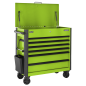 Tool Trolley 6 Drawer with Ball Bearing Slides - Green