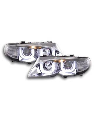 Angel eyes headlights BMW 3er E46 Limo / Touring 02-05 chrome