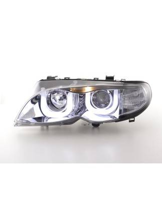 Angel eyes headlights BMW 3er E46 Limo / Touring 02-05 chrome