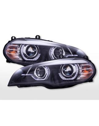 Phares diurnes avec feux de position LED BMW X5 E70 2008-2013 noir