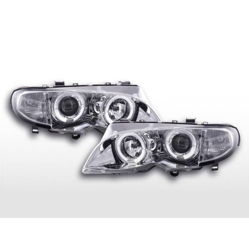 Headlight set BMW 3-series E46 Limo / Touring 02-05 chrome