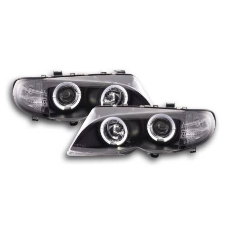 Headlight set BMW 3-series E46 Limo / Touring 02-05 black