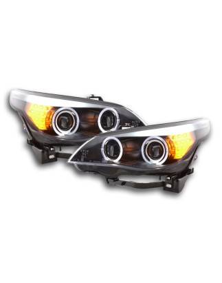 Headlight set BMW 5-series E60 / E61 03-07 black