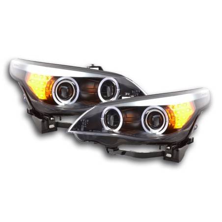 Headlight set BMW 5-series E60 / E61 03-07 black