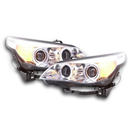 Headlight set BMW 5-series E60 / E61 03-07 chrome