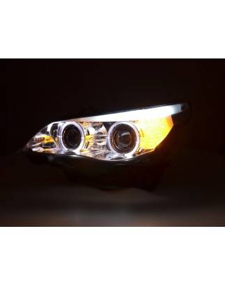 Headlight set BMW 5-series E60 / E61 03-07 chrome