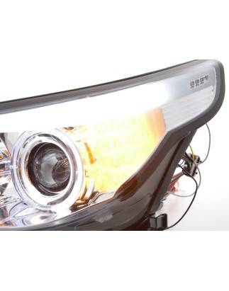 Phares pour BMW Série 5 E60 / E61 03-07 chrome