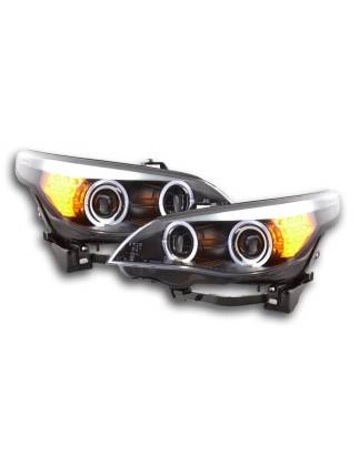 Headlight set BMW 5-series E60 / E61 03-07 black