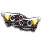 Headlight set BMW 5-series E60 / E61 03-07 black