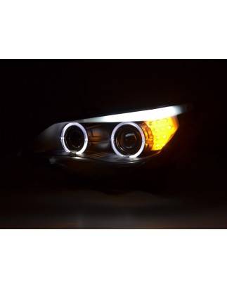 Headlight set BMW 5-series E60 / E61 03-07 black