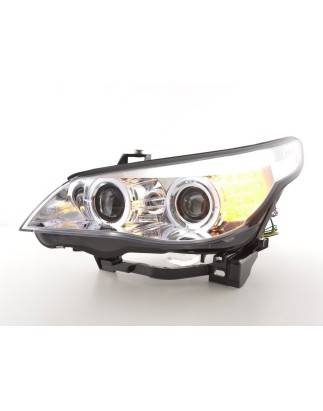 Headlights xenon angel eyes LED BMW 5-series E60 / E61 05-07 chrome