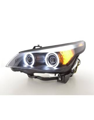 Headlights xenon angel eyes CCFL BMW 5-series E60 / E61 03-04 black