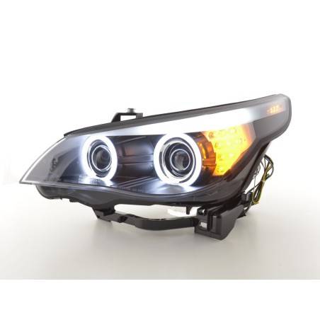 Headlights xenon angel eyes CCFL BMW 5-series E60 / E61 03-04 black