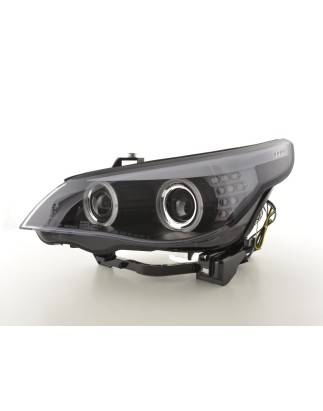 Headlights xenon angel eyes CCFL BMW 5-series E60 / E61 03-04 black