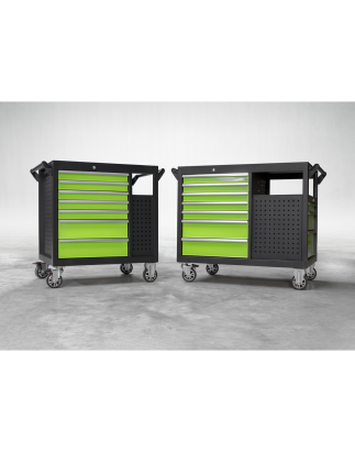 Mobile Workstation 7 Drawer & Cupboard 920mm