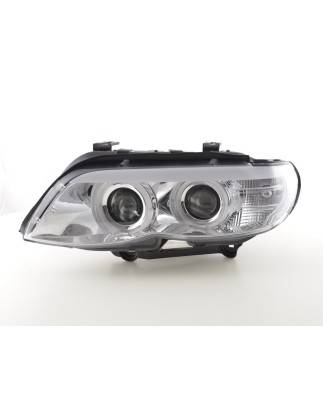 Headlights set Xenon Daylight CCFL DRL look BMW X5 E53 04-06 chrome