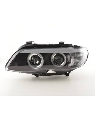 Headlight set Xenon Daylight CCFL DRL look BMW X5 E53 04-06 black