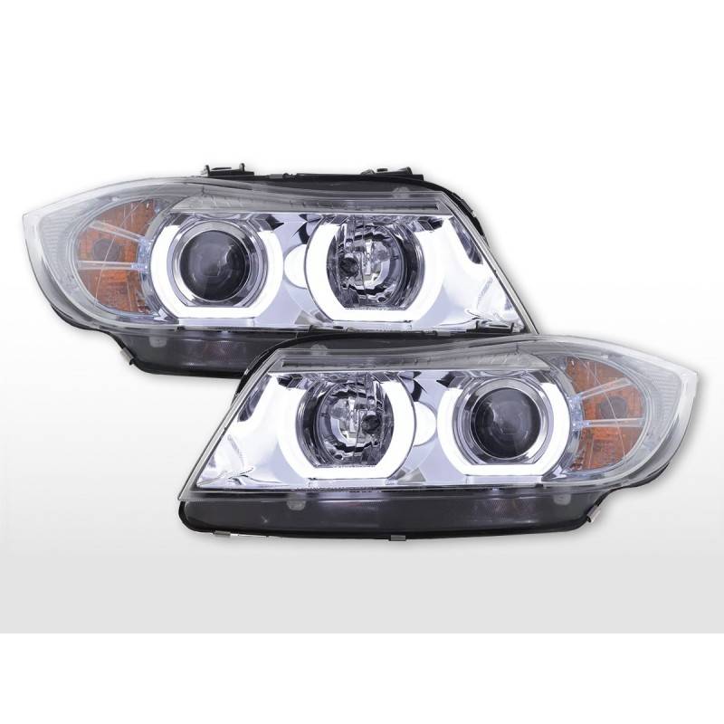 Daylight headlight LED DRL look BMW 3-series E90 / E91 05-08 chrome