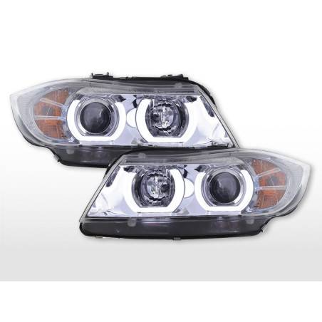 Daylight headlight LED DRL look BMW 3-series E90 / E91 05-08 chrome