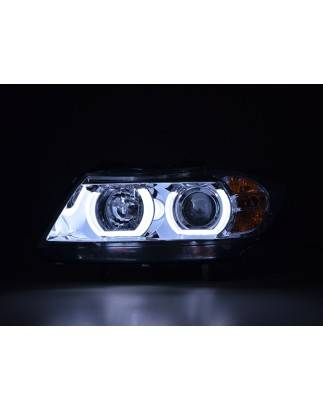 Daylight headlight LED DRL look BMW 3-series E90 / E91 05-08 chrome