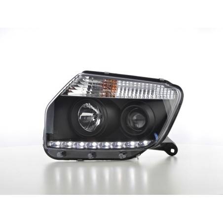 Headlight set Daylight LED daytime running lights Dacia Duster from 2014 black