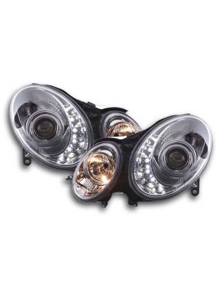 Phare Daylight LED DRL look Mercedes Classe E 211 02-06 chrome