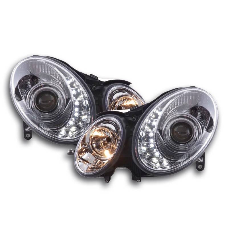 Phare Daylight LED DRL look Mercedes Classe E 211 02-06 chrome