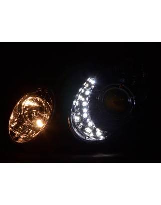 Daylight headlight LED DRL look Mercedes E-Class 211 02-06 chrome