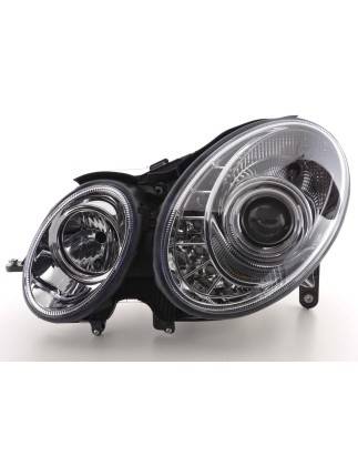 Daylight headlight LED DRL look Mercedes E-Class 211 02-06 chrome