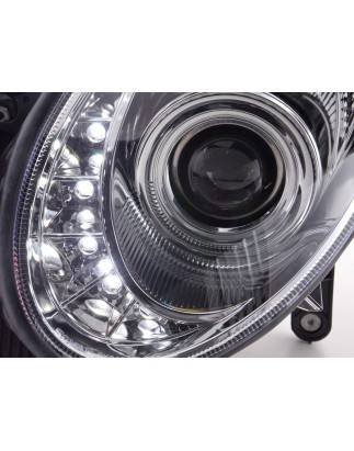 Daylight headlight LED DRL look Mercedes E-Class 211 02-06 chrome