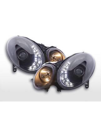 Phare Daylight LED DRL look Mercedes Classe E 211 02-06 noir