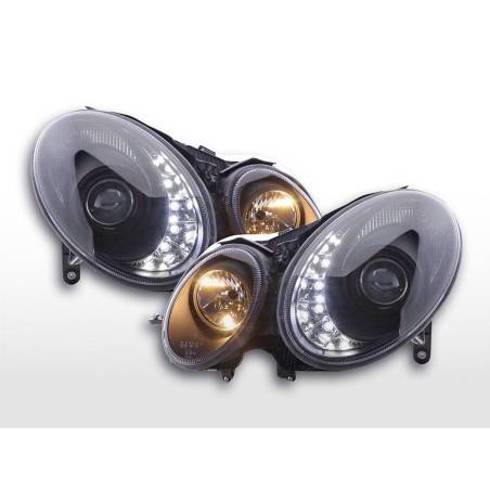 Phare Daylight LED DRL look Mercedes Classe E 211 02-06 noir