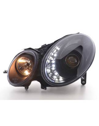 Phare Daylight LED DRL look Mercedes Classe E 211 02-06 noir