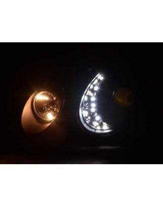 Daylight headlight LED DRL look Mercedes E-Class 211 02-06 black