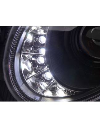 Daylight headlight LED DRL look Mercedes E-Class 211 02-06 black