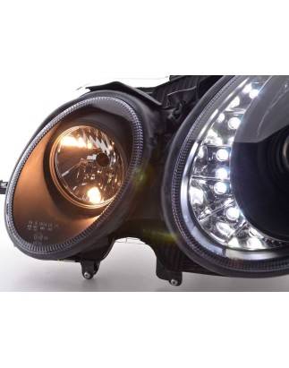 Phare Daylight LED DRL look Mercedes Classe E 211 02-06 noir