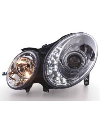 Daylight headlight LED DRL look Mercedes E-Class 211 02-06 chrome