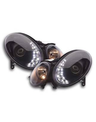 Phare Daylight LED DRL look Mercedes Classe E 211 02-06 noir