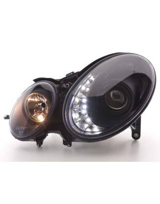 Phare Daylight LED DRL look Mercedes Classe E 211 02-06 noir