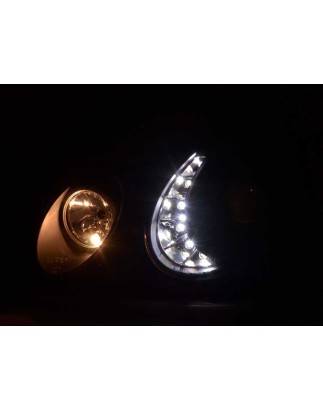 Daylight headlight LED DRL look Mercedes E-Class 211 02-06 black