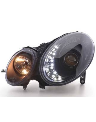 Phare Daylight LED DRL look Mercedes Classe E 211 06-09 noir