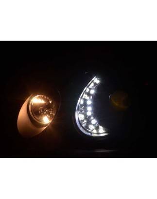 Phare Daylight LED DRL look Mercedes Classe E 211 06-09 noir