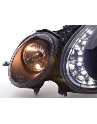 Phare Daylight LED DRL look Mercedes Classe E 211 06-09 noir