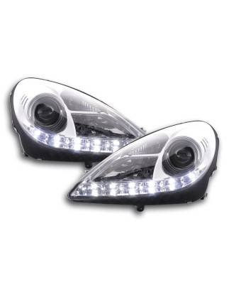 Daylight headlight LED DRL look Mercedes SLK 171 04-11 chrome