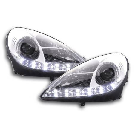 Daylight headlight LED DRL look Mercedes SLK 171 04-11 chrome